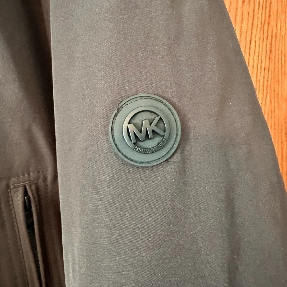 NWT Michael Kors Hooded Parka Jacket Mens 3XB Black Eggplant Waterproof Coat